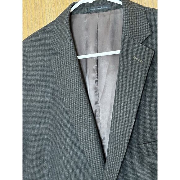 Calvin Klein Men's Sports Jacket 2 Buttons Single Breasted 100% Wool Brown Sz46L - Picture 9 of 11